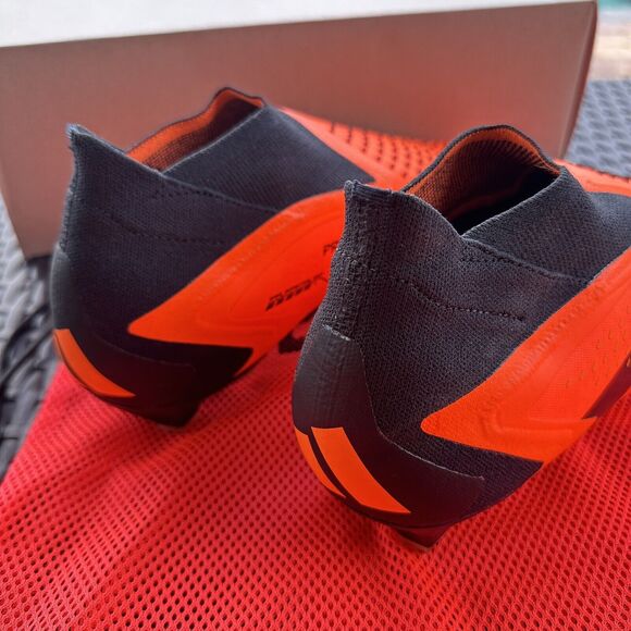 Adidas Predator Accuracy+ FG Men\'s Orange Black Soccer Cleats GW4560 Size 12.5 main image 7